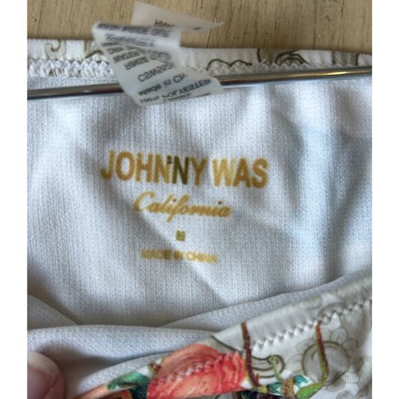 Johnny Was Bikini SwimSuit M Floral Butterflies Ruffles Boho Gypsy Resort Aloha - Picture 6 of 13
